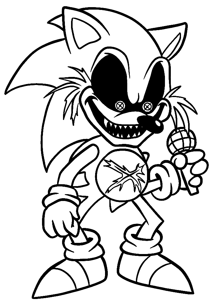 Sonic Exe Coloring Pages Printable