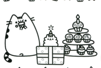 pusheen coloring page