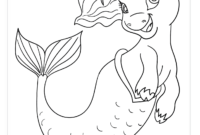 mermaid unicorn color page