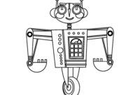 easy robot coloring pages
