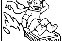 sledding coloring page sledding coloring page