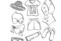 summer clothes coloring pages