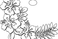 hawaiian flower coloring page hawaiian flower coloring page