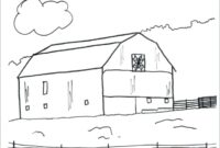 barn coloring page printable