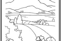 easy landscape coloring pages easy landscape coloring pages