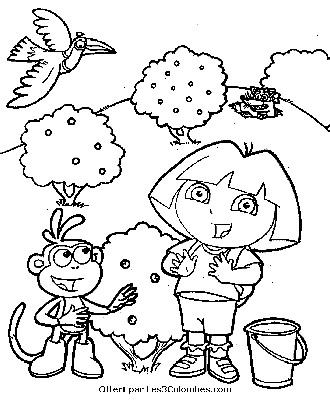 coloriage dora 13 - Coloriage en ligne gratuit pour enfant