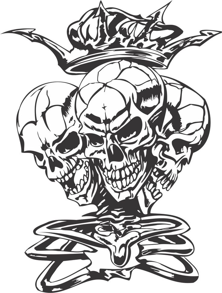 Found on Bing from www.pinterest.com | Skull coloring pages, Skull art