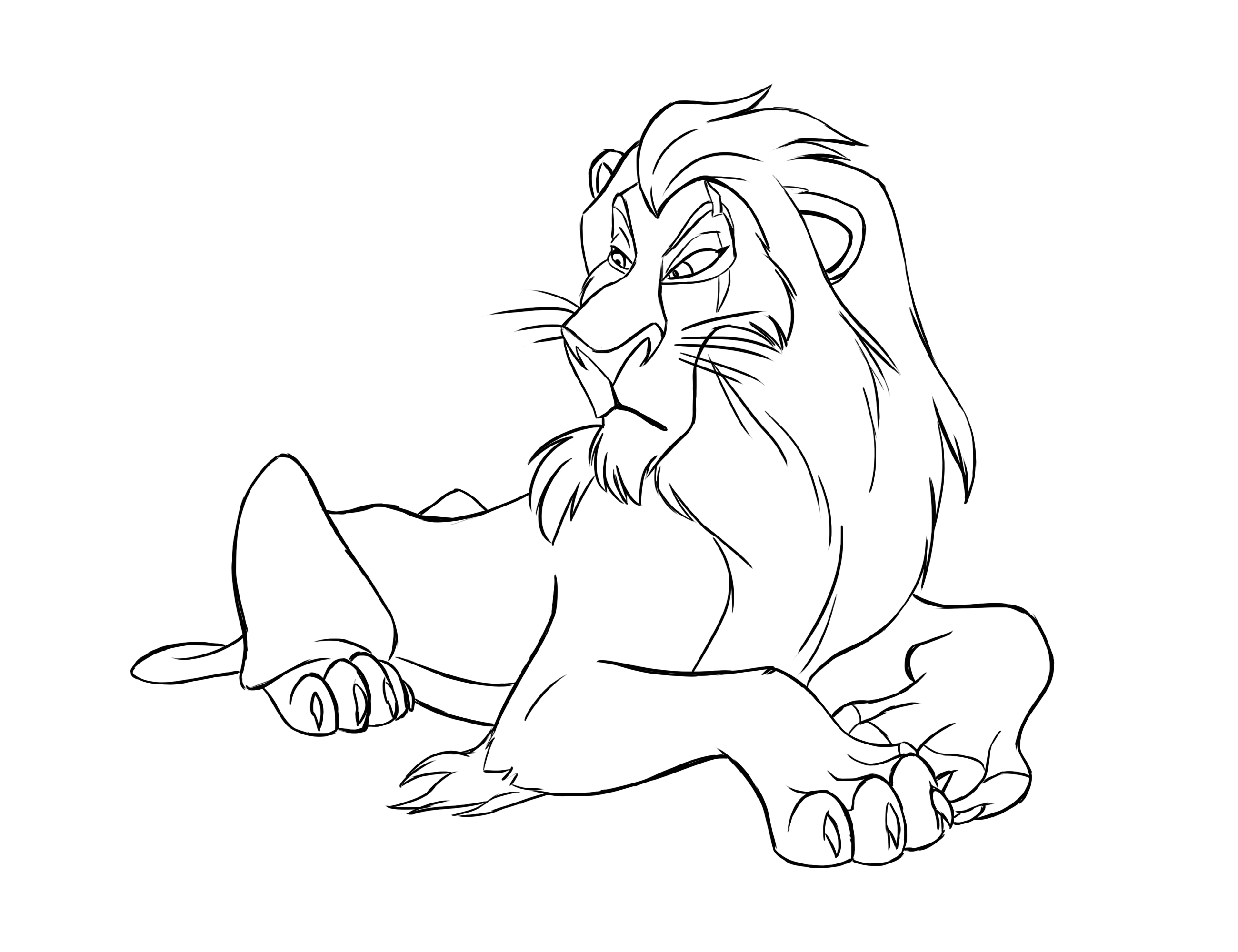 Lion King Coloring Pages Scar - Printable the lion king coloring page