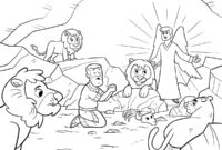 daniel lions den coloring page daniel lions den coloring page
