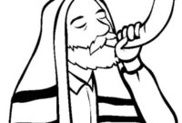 shofar coloring page shofar coloring page