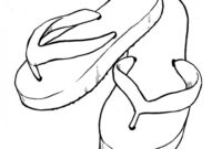 flip flops coloring page
