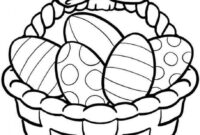 easter basket color page easter basket color page