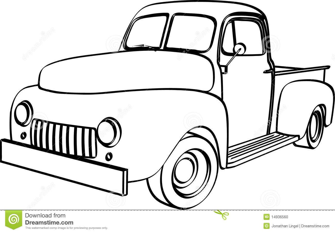 vintage vehicles to color - Google Search | Truck coloring pages