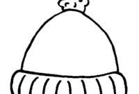 printable winter hat coloring page