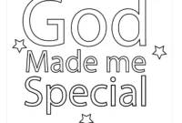 god made me special coloring page