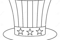 uncle sam hat coloring page