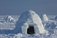 23 igloo avec esquimaux glace pics