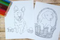 easter dog coloring pages