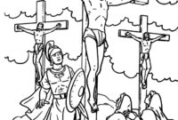 jesus dies on the cross coloring page jesus dies on the cross coloring page