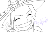 ace one piece coloring pages