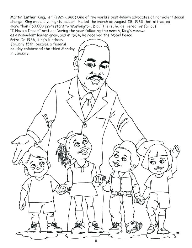 Printable Mlk Coloring Pages