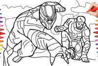 black panther avengers coloring pages