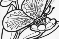 coloring pages flowers and butterflies