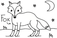 nocturnal animals coloring page
