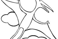 pterodactyl color page pterodactyl color page