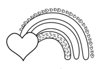 picture of rainbow to color picture of rainbow to color