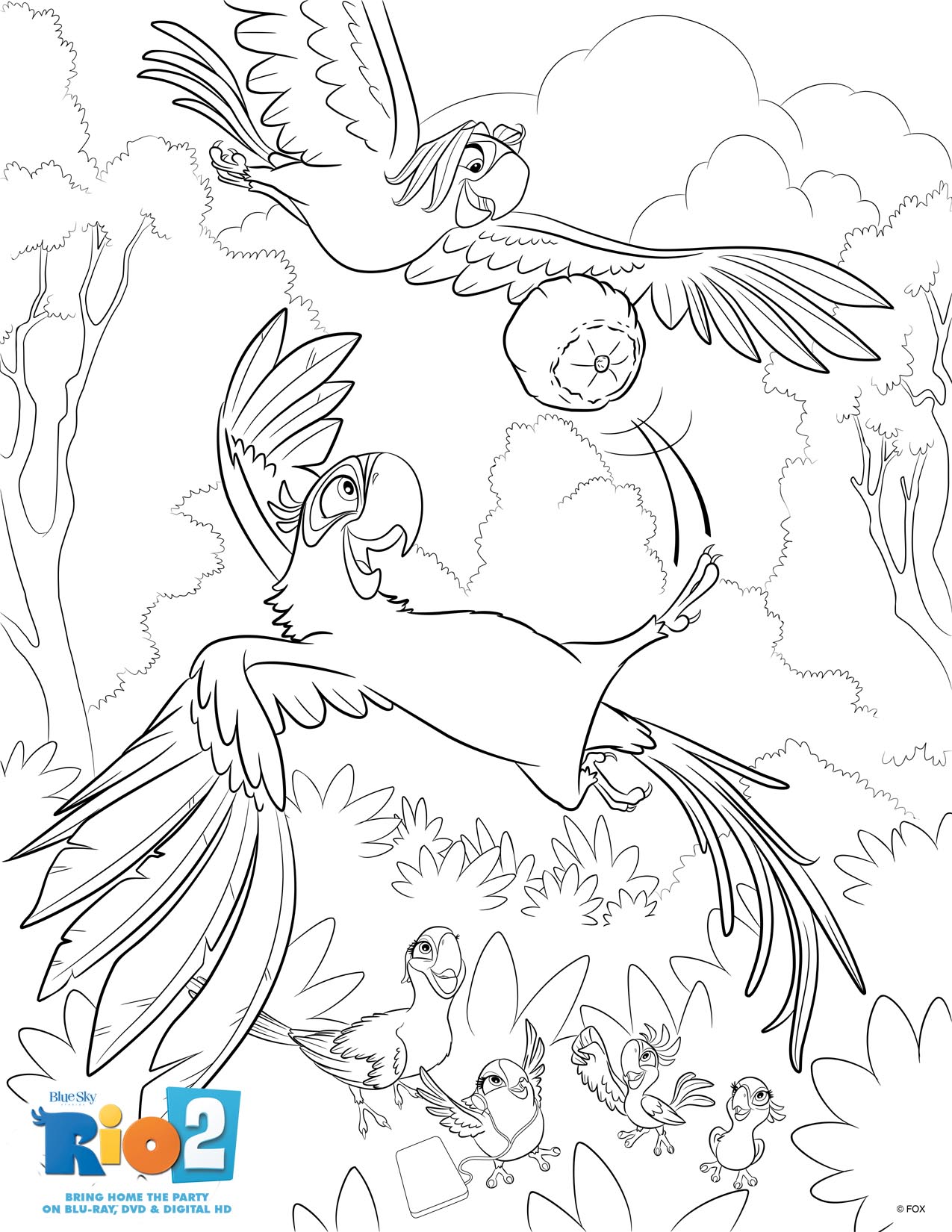 Free Rio 2 Coloring Pages - MommysBusy.com