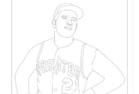 roberto clemente coloring page roberto clemente coloring page