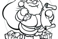 santa picture to color santa picture to color
