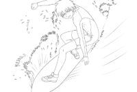 coloriage surfeur