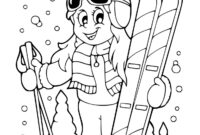 coloriage ski de fond coloriage ski de fond