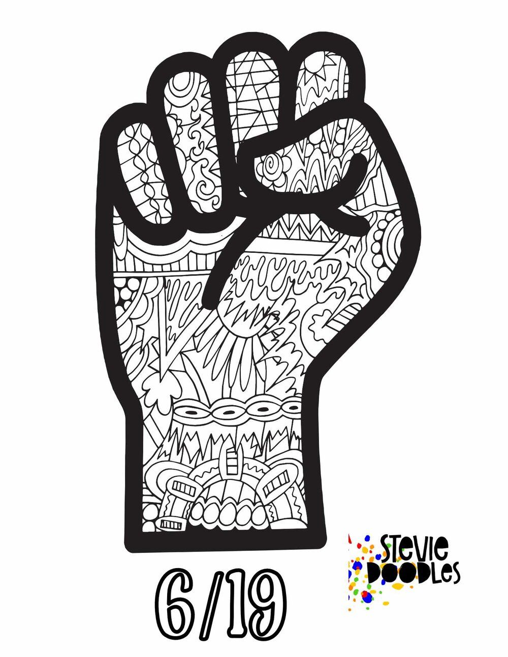 JUNETEENTH - 6 Free Coloring Pages For Celebrating & Teaching — Stevie