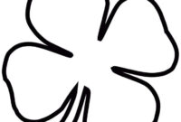 4 leaf clover coloring page free 4 leaf clover coloring page free