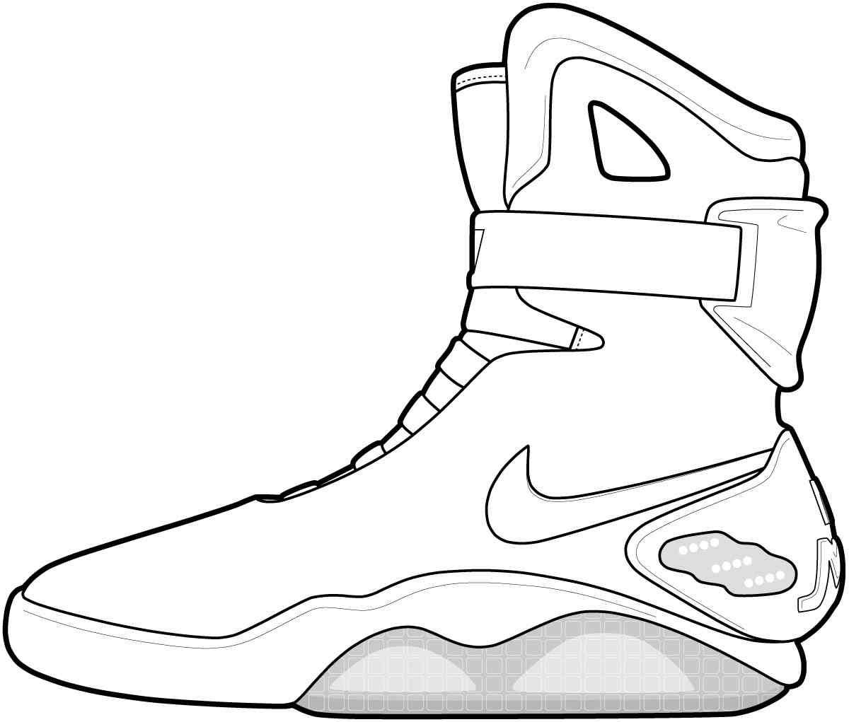 Coloring Page Of Nike Shoes - Сoloring Pages For All Ages - Coloring Home