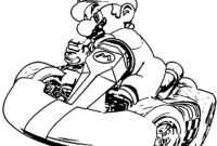 mario kart 8 deluxe coloring pages