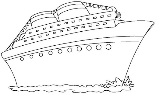 CRUISE SHIP COLORING PAGES