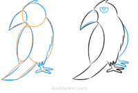 comment dessiner un corbeau facile