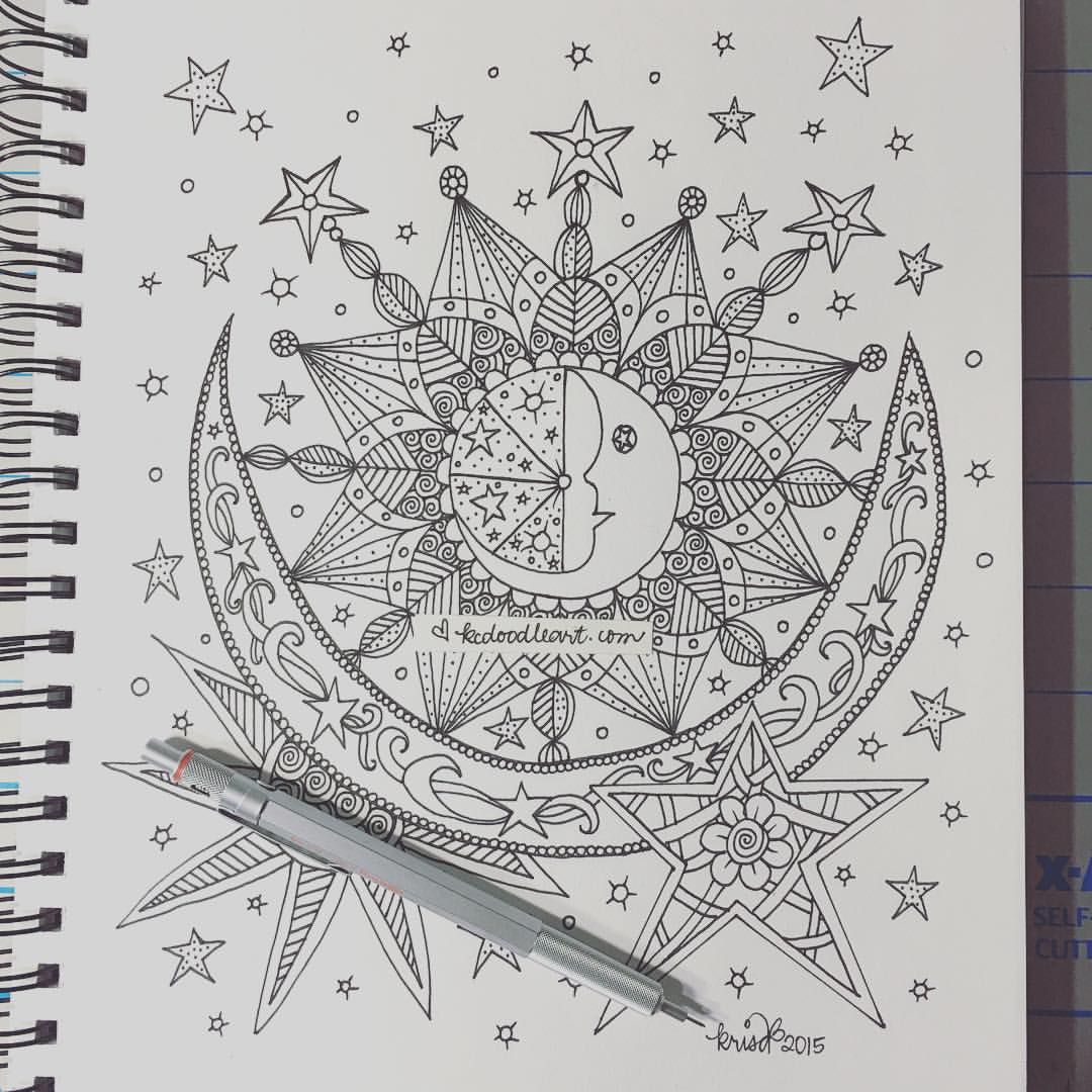 KC DOODLE ART | Sun and moon drawings, Moon drawing, Hipster drawing