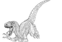 velociraptor blue coloring pages