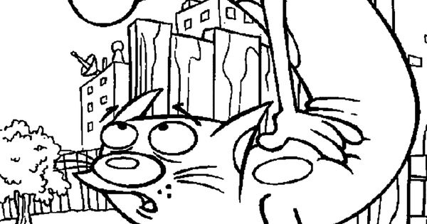 Catdog cartoon coloring pages for kids, printable free | Coloring pages