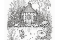 fairy houses coloring pages