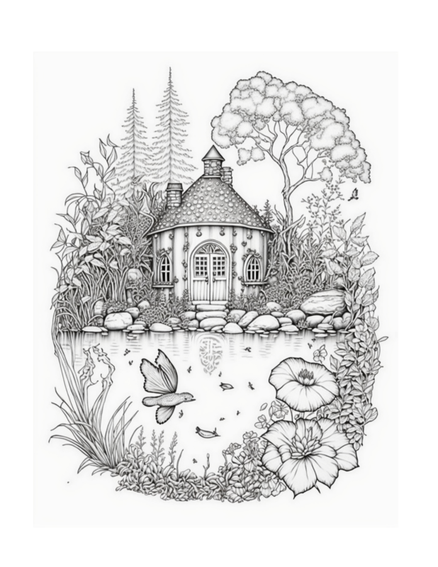 Free Fairy Houses Coloring Page 63 | Free Coloring Adventure