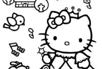 princess hello kitty coloring pages