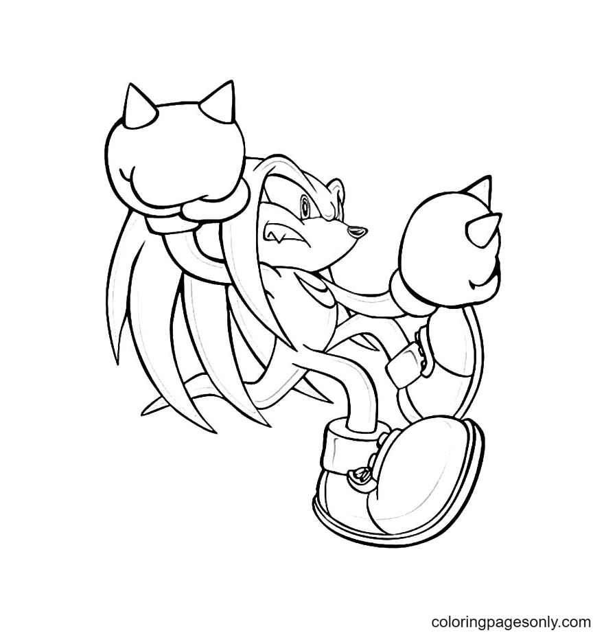 Knuckles Coloring Pages - Free Printable Coloring Pages