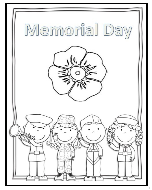 Memorial Day Flag Coloring Pages for Preschooler - Preschool Crafts