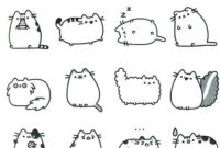 pusheen the cat coloring pages